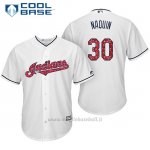 Maglia Baseball Uomo Cleveland Indians 2017 Estrellas y Rayas 30 Tyler Naquin Bianco Cool Base