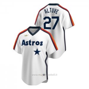 Maglia Baseball Uomo Houston Astros Jose Altuve Cooperstown Collection Primera Bianco