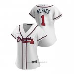 Maglia Baseball Donna Atlanta Braves Ozzie Albies 2020 Replica Primera Bianco