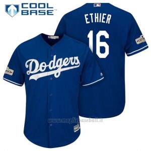Maglia Baseball Uomo Los Angeles Dodgers 2017 Postseason Andre Ethier Cool Base