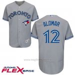 Maglia Baseball Uomo Toronto Blue Jays Roberto Alomar Grigio Flex Base Autentico Collezione