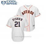 Maglia Baseball Uomo Astros Derek Fisher Cool Base Majestic 1ªBianco