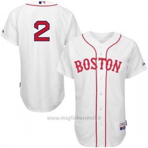 Maglia Baseball Uomo Boston Red Sox Xander Bogaerts Bianco Giocatore Autentico Cool Base