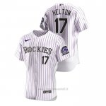 Maglia Baseball Uomo Colorado Rockies Todd Helton Autentico Bianco
