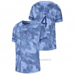 Maglia Baseball Hombre Kansas City Royals Alex Gordon Camuffamento Autentico Collezione Blu