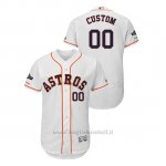Maglia Baseball Uomo Houston Astros Personalizzate 2019 Postseason Flex Base Bianco