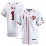 Maglia Baseball Uomo Cincinnati Reds #1 Dad Home Limited Bianco