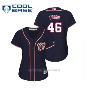 Maglia Baseball Donna Washington Nationals Patrick Corbin Cool Base Majestic Alternato Azul