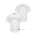 Maglia Baseball Uomo San Diego Padres Luis Perdomo 2019 Players Weekend Replica Bianco