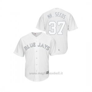 Maglia Baseball Uomo T Oronto Blue Jays Teoscar Hernandez 2019 Players Weekend Replica Bianco
