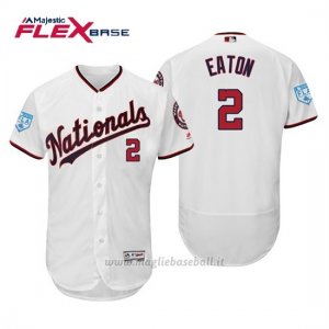Maglia Baseball Uomo Washington Nationals Adam Eaton Flex Base Entrenamiento De Primavera 2019 Bianco