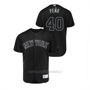 Maglia Baseball Uomo New Y Ork Yankees Luis Severino 2019 Players Weekend Autentico Nero