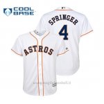 Maglia Baseball Bambino Houston Astros George Springer Cool Base Official 1ªBianco