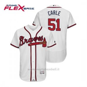 Maglia Baseball Uomo Atlanta Braves Shane Carle Flex Base Autentico Collezione 1ª2019 Bianco