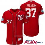Maglia Baseball Uomo Washington Nationals Stephen Strasburg Scarlet 2017 Allenamento Primaverile Flex Base Giocatore