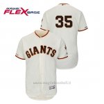 Maglia Baseball Uomo San Francisco Giants Brandon Crawford 150th Aniversario Patch Autentico Flex Base Avorio