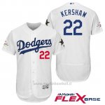 Maglia Baseball Uomo Los Angeles Dodgers Clayton Kershaw Bianco 2017 Mlb All Star Game Flex Base