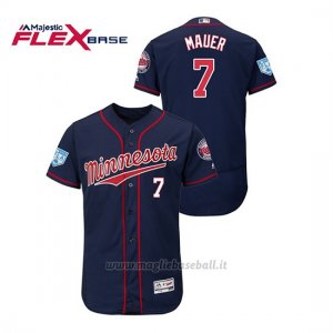 Maglia Baseball Uomo Minnesota Twins Joe Mauer 2019 Entrenamiento De Primavera Flex Base Blu