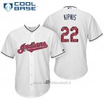 Maglia Baseball Uomo Cleveland Indians 2017 Estrellas y Rayas 22 Jason Kipnis Bianco Cool Base
