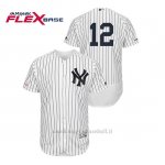 Maglia Baseball Uomo New York Yankees Troy Tulowitzki 150th Aniversario Patch Flex Base Bianco