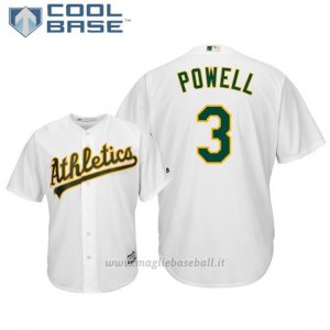 Maglia Baseball Uomo Oakland Athletics Boog Powell Cool Base Majestic 1ªBianco