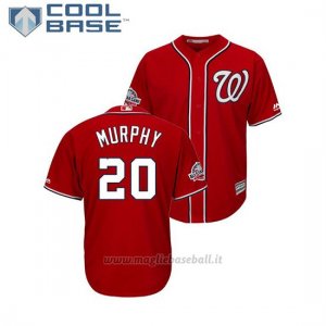 Maglia Baseball Uomo Washington Nationals Daniel Murphy 2018 All Star Game Cool Base Scarlet