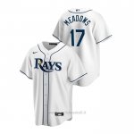 Maglia Baseball Uomo Tampa Bay Rays Austin Meadows Replica Primera Bianco