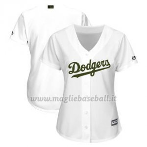 Maglia Baseball Donna Los Angeles Dodgers Personalizzate Bianco