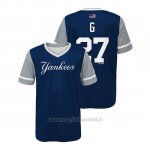 Maglia Baseball Bambino New York Yankees Giancarlo Stanton 2018 Llws Players Weekend G Blu