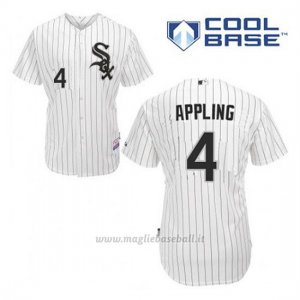 Maglia Baseball Uomo Chicago White Sox Luke Appling 4 Bianco 1ªCool Base