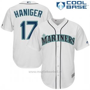 Maglia Baseball Uomo Seattle Mariners Mitch Haniger Bianco Giocatore Cool Base
