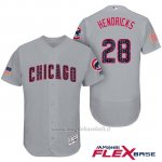 Maglia Baseball Uomo Chicago Cubs 2017 Estrellas y Rayas Cubs 28 Kyle Hendricks Grigio Flex Base