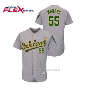 Maglia Baseball Uomo Oakland Athletics Sean Manaea 150th Aniversario Patch Autentico Flex Base Grigio