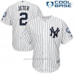 Maglia Baseball Uomo New York Yankees Derek Jeter Bianco Retirement 1ªCool Base