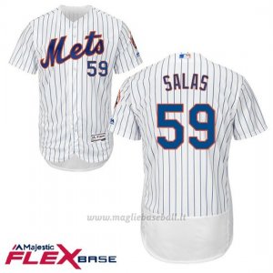 Maglia Baseball Uomo New York Mets 59 Fernando Salas Bianco Flex Base