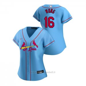 Maglia Baseball Donna St. Louis Cardinals Kolten Wong 2020 Replica Alternato Blu
