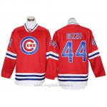 Maglia Baseball Uomo Chicago Cubs 44 Anthony Rizzo Autentico Rosso Long Sleeve
