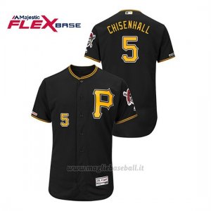 Maglia Baseball Uomo Pittsburgh Pirates Lonnie Chisenhall 150th Aniversario Patch Autentico Flex Base Nero