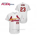 Maglia Baseball Uomo St. Louis Cardinals Marcell Ozuna 150th Aniversario Patch Flex Base Bianco