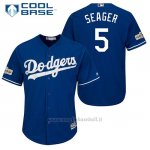 Maglia Baseball Uomo Los Angeles Dodgers 2017 Postseason Corey Seager Cool Base