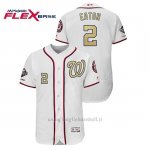 Maglia Baseball Uomo Washington Nationals 2 Adam Eaton 2019 Gold Program Flex Base Bianco