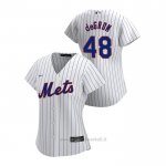 Maglia Baseball Donna New York Mets Jacob Degrom 2020 Replica Primera Bianco