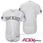 Maglia Baseball Uomo Colorado Rockies Bianco 25th Season Flex Base