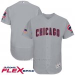Maglia Baseball Uomo Chicago Cubs 2017 Estrellas y Rayas Cubs Grigio Flex Base
