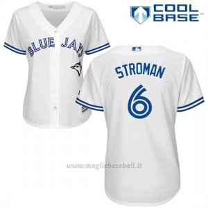 Maglia Baseball Donna Toronto Blue Jays Marcus Stroman Cool Base Bianco
