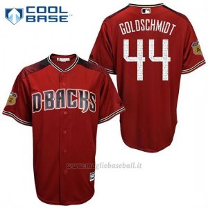 Maglia Baseball Uomo Arizona Diamondbacks 44 Paul Goldschmidt Arizona 2017 Allenamento Primaverile Cool Base