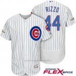 Maglia Baseball Uomo Chicago Cubs 2017 Postseason 44 Anthony Rizzo Bianco Flex Base