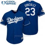 Maglia Baseball Uomo Los Angeles Dodgers 2017 World Series Adrian Gonzalez Cool Base