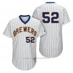 Maglia Baseball Uomo Milwaukee Brewers Jimmy Nelson Bianco 1982 Turn Back The Clock