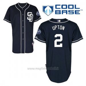 Maglia Baseball Uomo San Diego Padres B.j. Upton 2 Blu Blu Alterner Cool Base